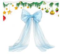 Géant Nœud Pour Sapin De Noël Élégantes Longues Banderoles En Tulle 200 X