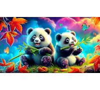 géant-Panda Puzzle 1000 Pieces Cadeau Unique Jeu éducatif défi Jouet de qualité supérieure Peinture Art pour Adultes et Enfants à partir de 12 Ans géant-panda75x50cm/1000pcs
