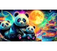 géant-Panda Puzzle 1000 pièces Cadeau Unique Jeu éducatif défi Jouet de qualité supérieure Peinture Art pour Adultes et Enfants à partir de 14 Ans géant-panda75x50cm/1000pcs