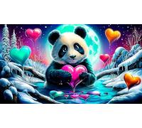 géant-Panda Puzzle 1000 pièces Cadeau Unique Jeu éducatif défi Jouet de qualité supérieure Peinture Art pour Adultes et Enfants à partir de 14 Ans géant-panda75x50cm/1000pcs
