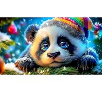 géant-Panda Puzzle 1000 Pieces Cadeau Unique Jeu éduchatif défi Jouet de qualité supérieure Peinture Art pour Adultes et Enfants à partir de 14 Ans 38x52cm/1000pcs