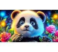 géant-Panda Puzzle 1000 pièces Cadeau Unique Jeu éduchatif défi Jouet de qualité supérieure Peinture Art pour Adultes et Enfants à partir de 14 Ans 75x50cm/1000pcs