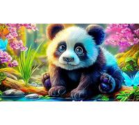 géant-Panda Puzzle 1000 pièces Educa Cadeau Unique Décoration Intérieure Jeu éduchatif Challenge Toy pour Adultes & Enfants des 14 Ans 75x50cm/1000pcs