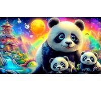 géant-Panda Puzzle 1000 pièces Educa Divertissement créatif Décoration Intérieure Jeu éduchatif Challenge Toy pour Adultes & Enfants des 14 Ans 38x26cm/1000pcs