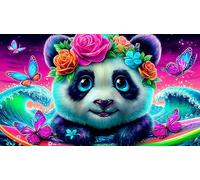 géant-Panda Puzzle 1000 pièces Educa Jouet en Bois Cadeau Unique Décoration Intérieure Jeu éducatif Challenge Toy pour Adultes et Enfants à partir de 14 Ans géant-panda75x50cm/1000pcs