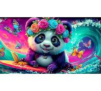 géant-Panda Puzzle 1000 pièces Educa Jouet en Bois Cadeau Unique Décoration Intérieure Jeu éducatif Challenge Toy pour Adultes & Enfants des 14 Ans géant-panda38x52cm/1000pcs