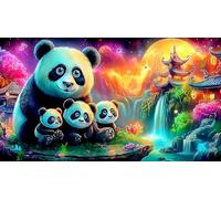 géant-Panda Puzzle 1000 pièces Educa Jouet en Bois Divertissement créatif De l'art Décoration Jeu éducatif Challenge Toy pour Adultes et Enfants à partir de 14 Ans géant-panda38x26cm/1000pcs