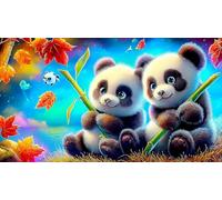 géant-Panda Puzzles 1000 pièces Cadeau Unique Jeu éduchatif défi Jouet de qualité supérieure Peinture Art pour Adultes et Enfants à partir de 12 Ans 38x52cm/1000pcs