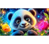 géant-Panda Puzzles 1000 pièces Cadeau Unique Jeu éduchatif défi Jouet de qualité supérieure Peinture Art pour Adultes et Enfants à partir de 14 Ans 75x50cm/1000pcs