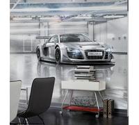 Géant Papier Peint Mural 366x254cm Audi R8 SPORTS Voiture Argent Hommes Chambre