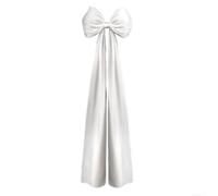 Géant pour Sommet d'Arbre 46po en Satin Géant pour Sommet(white) | Design classique, satin brillant, 46 pouces, fil de fer intégré, maintien de la parfait