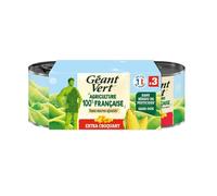 GEANT VERT Maïs Doux Extra Croquant Sans Résidu de Pesticides 3x140g, Agriculture Française, Sans OGM - Lot de 3