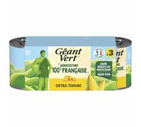 GEANT VERT Maïs Doux Extra Tendre Sans Résidu de Pesticides Sans OGM, Lot de 3 Boîtes de 140 g, Agriculture 100% Française - Lot de 3