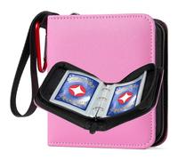 GEAoffice Mini classeur à 2 poches, super léger, petit album de cartes à collectionner pour 80 cartes, 1 poche à chargement par le haut pour JCC, MTG, cartes de sport et de jeu, cadeaux pour filles