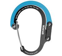 GEAR AID HEROCLIP (Grand) Mousqueton et Crochet pour Suspendre des Objets Lourdes, Sacs à Dos de Camping, Valises, Kayaks, Bicycles, Organisation de Garage et Plus, Diverses Couleurs (Noir et Bleu, L)