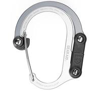 GEAR AID HEROCLIP Mousqueton et Crochet (Moyen) pour Camping, Sac à Dos et Organisation de Garage, Gris