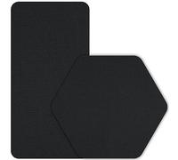 GEAR AID Tenacious Tape Lot de 2 patchs en tissu Gore-TEX pour fixer rapidement les trous et les déchirures dans les vestes, gants, pantalons de pluie et de ski | Noir | Hexagone de 6,3 x 7,1 cm,