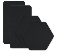 Gear Aid Tenacious Tape Lot de 4 patchs en tissu Gore-TEX pour fixer rapidement les trous et les déchirures dans les vestes, gants, pantalons de pluie et de ski | Noir | Hexagone de 6,3 x 7,1 cm,