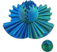 Gear Ball | Imprimé en 3D | Sphère à Engrenages Steampunk Merveille Tournante | Jouet Fidget | pour Bureau et Maison | Parfait pour Enfants (3+) et Adultes