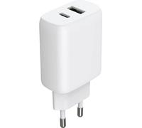 GEAR Chargeur 220V 1xUSB-C + 1xUSB-A PD/PPS 30W + 18W QC Blanc