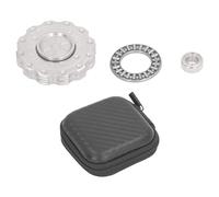 Gear Coin Slider Toy Jouet Rotatif en Acier Inoxydable pour soulager Le Stress, l'anxiété, l'Autisme, la Mise au Point, Fait à la Main, Taille de Poche 46 mm (Argent)