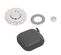 Gear Coin Slider Toy Jouet Rotatif en Acier Inoxydable pour soulager Le Stress, l'anxiété, l'Autisme, la Mise au Point, Fait à la Main, Taille de Poche 46 mm (Argent Poli)