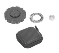 Gear Coin Slider Toy Jouet Rotatif en Acier Inoxydable pour soulager Le Stress, l'anxiété, l'Autisme, la Mise au Point, Fait à la Main, Taille de Poche 46 mm (Noire)