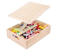 Gear Puzzle Game, Wooden Spinner Gear Puzzle Board Games, Sensory Fine Motor Skills Development Toy for Children, Kids, Girls, Boys,11.14x2.36x8.39 inches