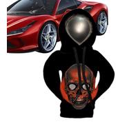 Gear Shift Knob Cover Halloween Skull Car Shifter Knobs Cover Trendy Fashionable Hooded Shirt Car Shifter Knobs Gear Stick Case, Festive Automotive Interior Accessory for Cars, Trucks, RVs