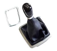 Gear Shift Knob Manual Transmission Lever Boot Cover MK2 MK3 MK4 MK7 | for ford for focus, for ford for mondeo, for ford Fiesta, for ford for galaxy, 5 Speed, 6 Speed(BLACK-6 SPEED)