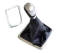 Gear Shift Knob Manual Transmission Lever Boot Cover MK2 MK3 MK4 MK7 | for ford for focus, for ford for mondeo, for ford Fiesta, for ford for galaxy, 5 Speed, 6 Speed(SILVER-5 SPEED)