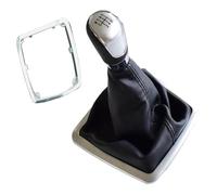 Gear Shift Knob Manual Transmission Lever Boot Cover MK2 MK3 MK4 MK7 | for ford for focus, for ford for mondeo, for ford Fiesta, for ford for galaxy, 5 Speed, 6 Speed(SILVER-6 SPEED)