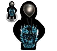 Gear Shift Sweat à capuche Halloween - Bouton squelette imprimé 3D - Couverture drôle de voiture - Intérieur de voiture - Accessoire de style de voiture unique - Protecteur de pommeau de levier de