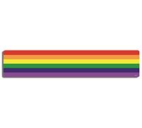 Gear Tatz Autocollant en vinyle pour pare-chocs Motif drapeau arc-en-ciel Gay Pride LGBTQ+ 25 x 5 cm