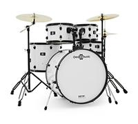 Gear4music BDK-22 Kit de batterie de rock expansé Blanc