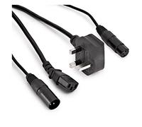 gear4music Câble audio et d'alimentation combiné IEC et XLR de 10 m
