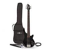 Gear4music Chicago Guitare basse électrique 5 cordes avec accessoires