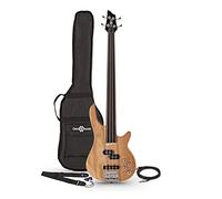 Gear4music Guitare Basse Fretless Chicago avec Accessoires