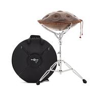 Gear4music Life Handpan 10 notes D Kurde avec support réglable Bronze