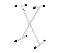 gear4music Support Clavier Léger X-Frame, Charge Max 30kg, Blanc