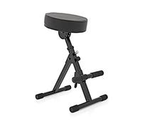 gear4music Tabouret de Musicien Réglable avec Repose-Pied et Assise Rembourrée - Tabouret de Guitare