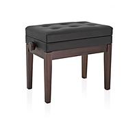 gear4music Tabouret de Piano en Palissandre avec Rangement Réglable en Hauteur