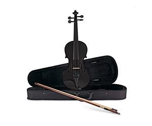 Gear4music Violon 4/4 Pleine Taille Noir pour Débutants à partir de 11 ans