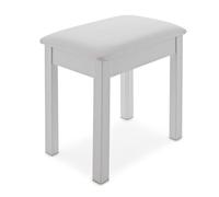 gear4music Vision Tabouret de Piano avec Compartiment de Rangement, Blanc