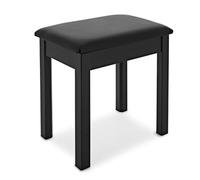 gear4music Vision Tabouret de Piano avec Compartiment de Rangement, Noir