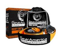 GearAmerica Arbre Saver treuil Sangle 3" X8' Heavy Duty 35,000 lb(17,5 tonnes) Force hors route Remorquage et corde+Manches réglables+gratuit Sac de rangement 3" x 8' Orange
