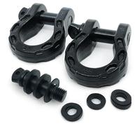 GearAmerica Mega Duty D Anneau Menottes noir(2 Pk)68000 Lbs(34) Force nous Ton 3/4" ShackleConnect en toute sécurité ou d'un treuil de corde Pour Jeep hors route 4X4 Recovery MATTE NOIR 2PQT