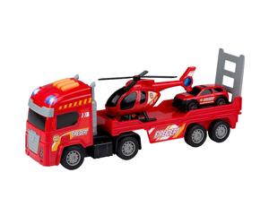 Gearbox Fire Truck Set - Ensemble de pompiers jouet avec son et lumière