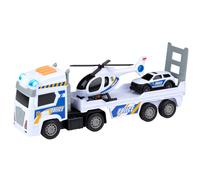 Gearbox Police Truck Set - Voiture de police, hélicoptère et camion