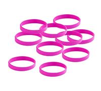 Geardeangloow Lot de 10 bracelets vierges en silicone pour bracelet en caoutchouc arc-en-ciel, 6,5 cm, 6.5 cm, Plastique, comme description
